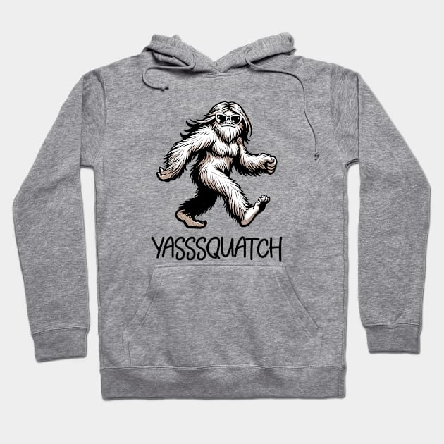 Yasssquatch - Funny Sasquatch Hoodie by eighttwentythreetees